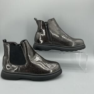 NEW Dolce Vita Girls Glitter Chelsea Boots Black Size 5